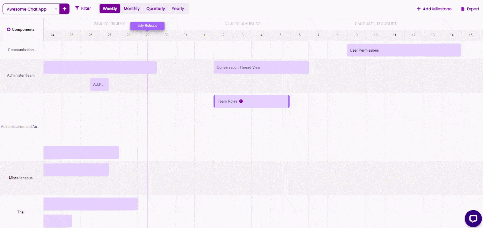 The drag-and-drop option in the Gantt chart is a savior since it saves time. 