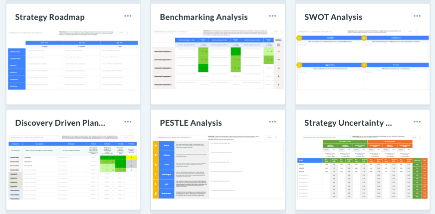 Templates offered by Praxie
