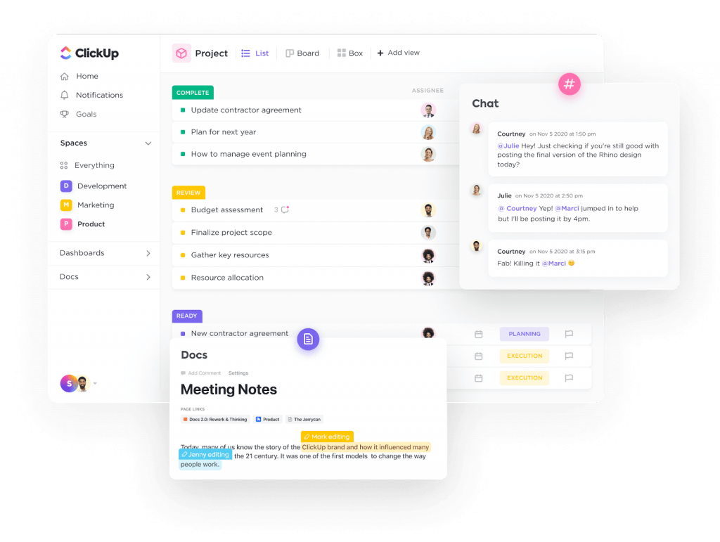 Idea management feature by ClickUp