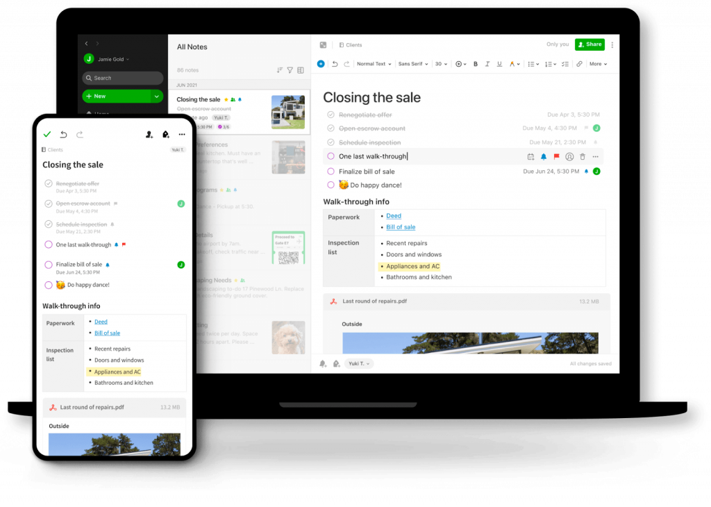 Idea management feature by Evernote