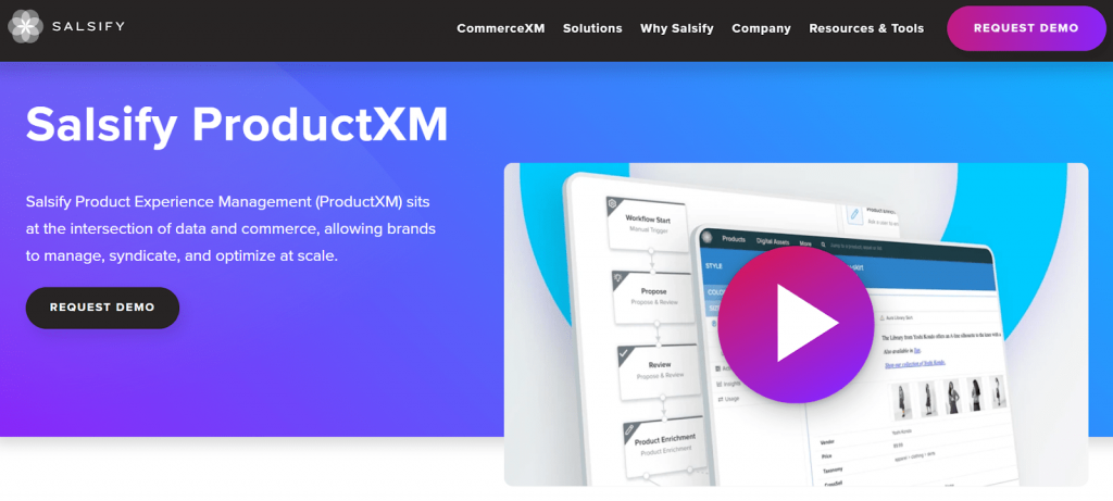 Salsify ProductXM is a data and commerce management solution
