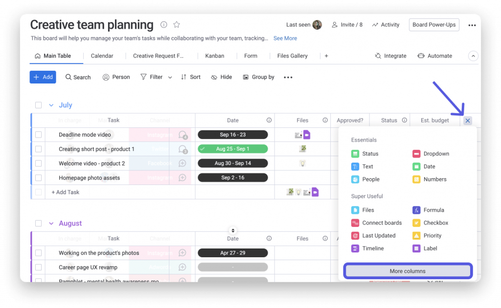 Time tracking feature by Monday.com for better time management. 