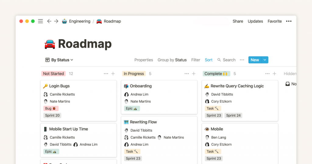Notion is an excellent tool for project management