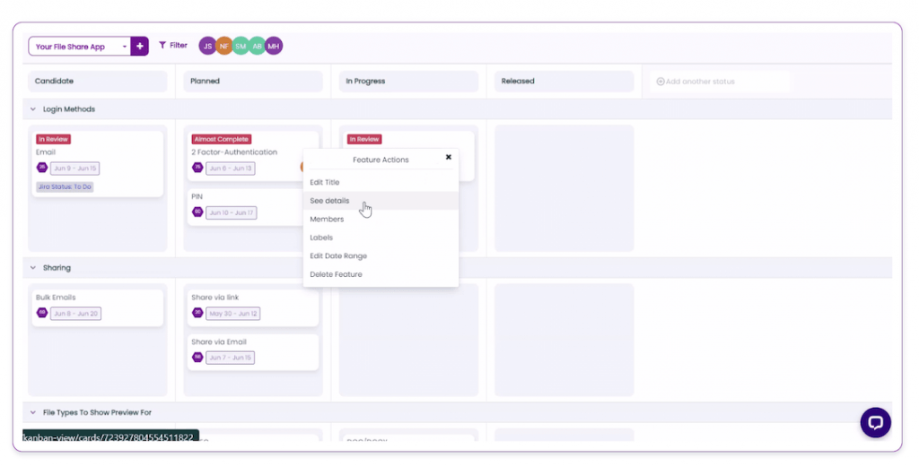 Kanban View by Chisel