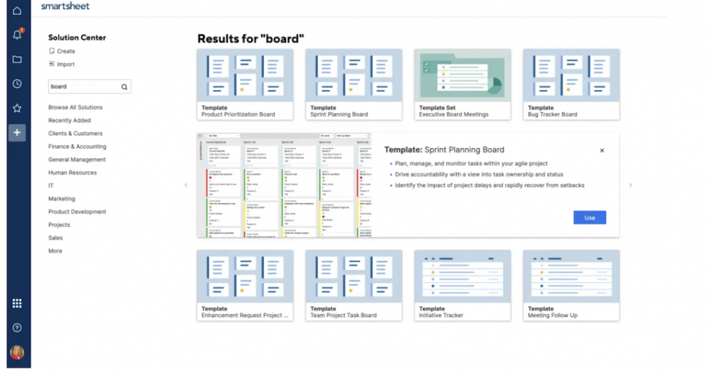 Setting up kanban board in Smartsheet - 10 free kanban board software