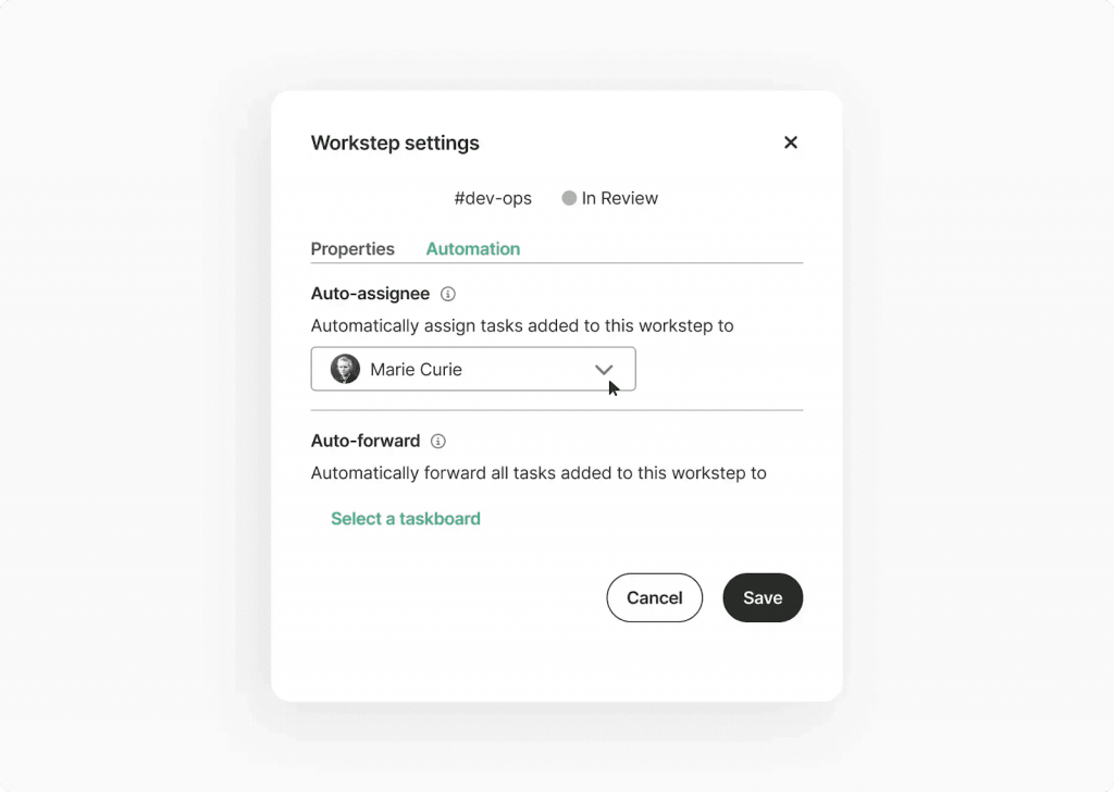 A screenshot showcasing custom fields in the Workstreams.ai interface, highlighting workflow-specific information