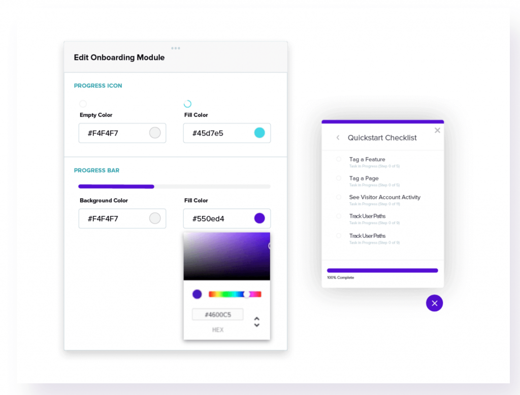 Pendo Personalized onboarding feature