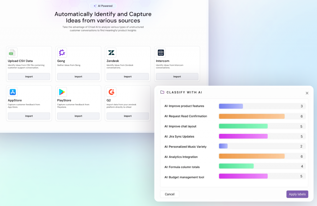Chisel : Capture Ideas from Unstructured Data