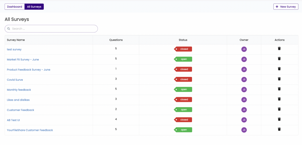 Chisel's user survey tool lets you create surveys from templates of your choice and send them to your target audience easily.  