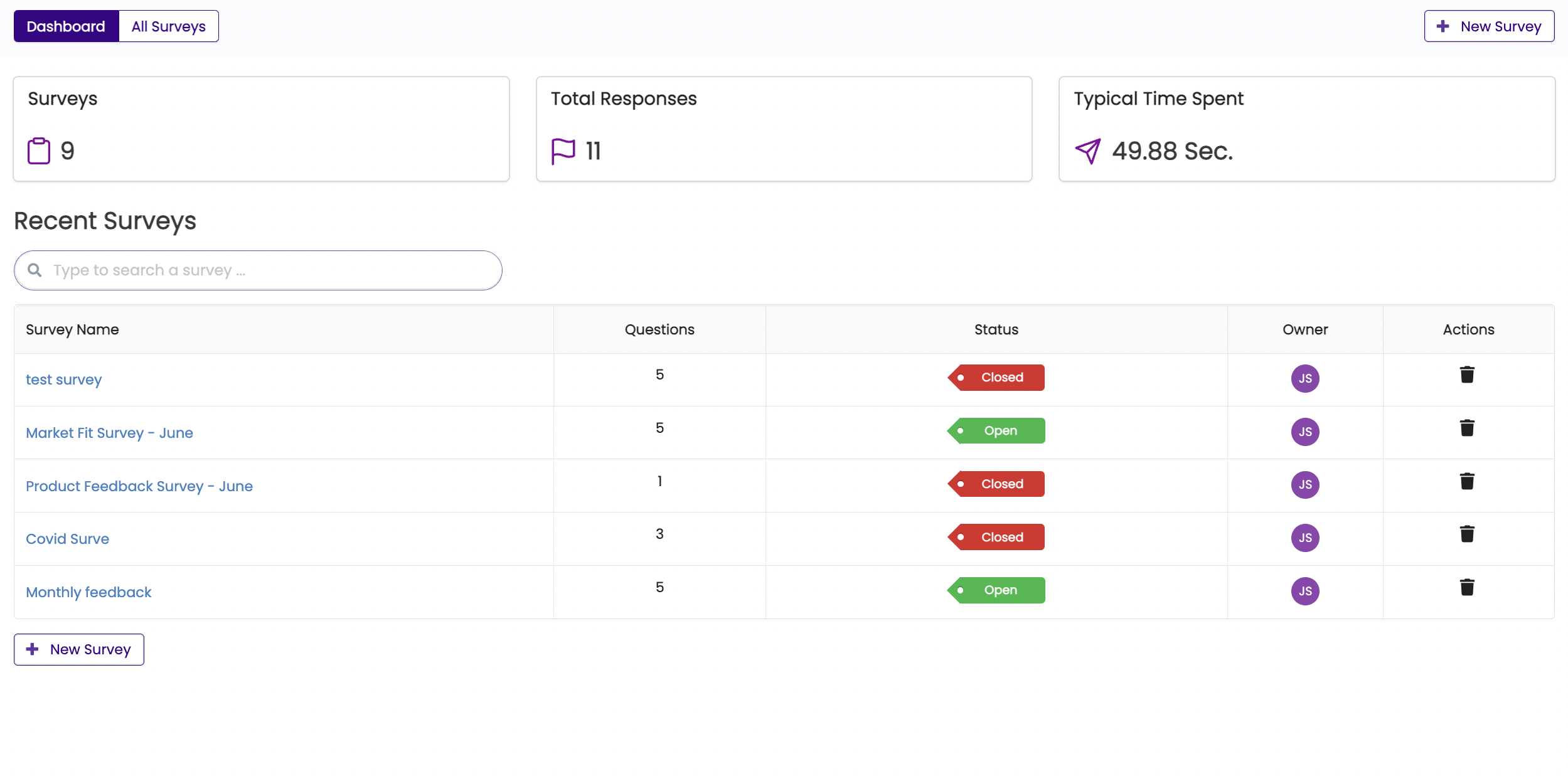 Chisel's user survey tool lets you seamlessly share surveys to your target feedback. 